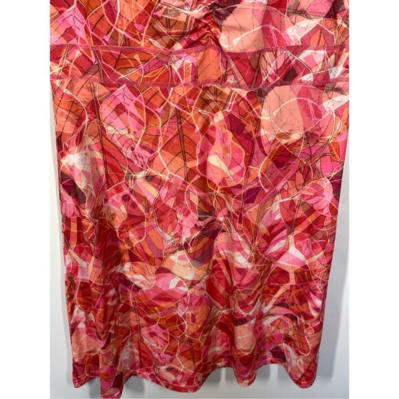 Marmot Women's Geometric Sleeveless Shelf Bra Racerback Taryn Dress Red Orange M - Picture 4 of 9